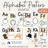 Alphabet Posters with ASL & Auslan Alphabet | Daisy Gingham Editable Decor | BUNDLE - Miss Jacobs Little Learners