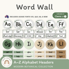 Alphabet Word Wall - Modern Botanical Classroom Decor - Miss Jacobs Little Learners