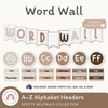 ALPHABET WORD WALL | SPOTTY NEUTRALS - Miss Jacobs Little Learners