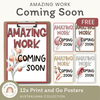 Amazing Work Coming Soon Posters - Australiana Decor - Miss Jacobs Little Learners