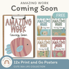 Amazing Work Coming Soon Posters - Cute Sea Life Classroom Decor - Miss Jacobs Little Learners