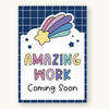 Amazing Work Coming Soon Posters - Dreamy Space Theme Classroom Decor - Miss Jacobs Little Learners