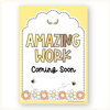 Amazing Work Coming Soon Posters - Happy Hive Classroom Decor - Miss Jacobs Little Learners