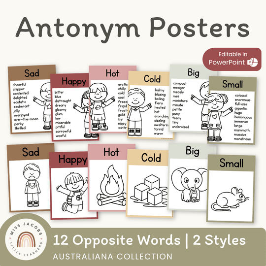 Antonym Posters - Australiana English Decor