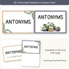 Antonym Posters - Boho Plants English Decor - Miss Jacobs Little Learners
