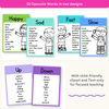 Antonym Posters - Bright English Decor - Miss Jacobs Little Learners