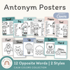 Antonym Posters - Calm Colors English Decor - Miss Jacobs Little Learners