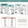 Antonym Posters - Calm Colors English Decor - Miss Jacobs Little Learners