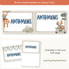 Antonym Posters - Cute Jungle Animals English Decor - Miss Jacobs Little Learners