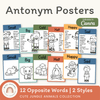 Antonym Posters - Cute Jungle Animals English Decor - Miss Jacobs Little Learners