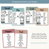Antonym Posters - Cute Sea Life English Decor - Miss Jacobs Little Learners