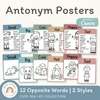 Antonym Posters - Cute Sea Life English Decor - Miss Jacobs Little Learners