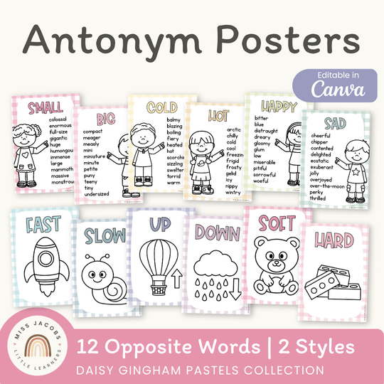 Antonym Posters - Daisy Gingham Pastels English Decor