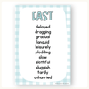 Antonym Posters - Daisy Gingham Pastels English Decor - Miss Jacobs Little Learners