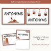 Antonym Posters - Desert Neutrals English Decor - Miss Jacobs Little Learners