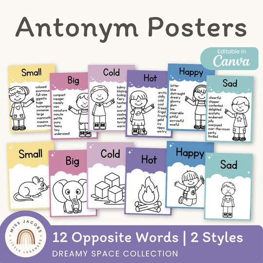 Antonym Posters - Dreamy Space English Decor