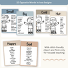 Antonym Posters - Modern Ocean English Decor - Miss Jacobs Little Learners