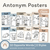 Antonym Posters - Modern Ocean English Decor - Miss Jacobs Little Learners