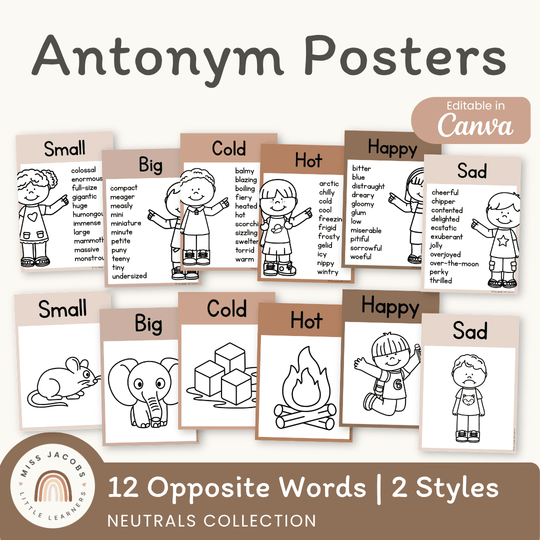 Antonym Posters - Neutrals English Decor