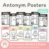 Antonym Posters - Pastel Composition Notebook English Decor - Miss Jacobs Little Learners