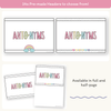 Antonym Posters - Pastel English Decor - Miss Jacobs Little Learners