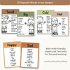 Antonym Posters - Woodland English Decor - Miss Jacobs Little Learners