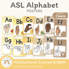 ASL Alphabet Posters: American Sign Language - Happy Hive Classroom Decor - Miss Jacobs Little Learners