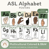 ASL Alphabet Posters (American Sign Language) - Modern Botanical - Miss Jacobs Little Learners