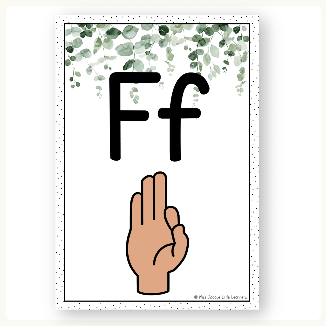 ASL Alphabet Posters - Modern Botanical Theme - Miss Jacobs – Miss ...