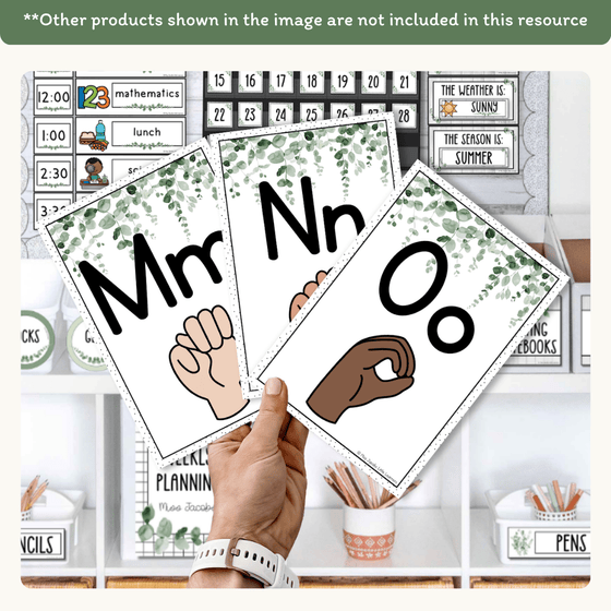 ASL Alphabet Posters - Modern Botanical Theme - Miss Jacobs – Miss ...