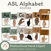 ASL Alphabet Posters (American Sign Language) - Modern Jungle Decor - Miss Jacobs Little Learners