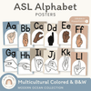 ASL Alphabet Posters - American Sign Language - Modern Ocean Theme - Miss Jacobs Little Learners