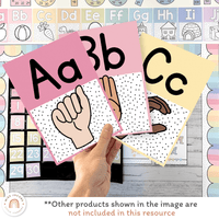 ASL Alphabet Posters - American Sign Language - Spotty Pastel - MJLL ...
