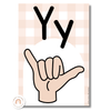 ASL (American Sign Language) Alphabet Posters | Daisy Gingham Neutrals Classroom Decor - Miss Jacobs Little Learners