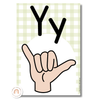 ASL (American Sign Language) Alphabet Posters | Daisy Gingham Pastels Classroom Decor - Miss Jacobs Little Learners