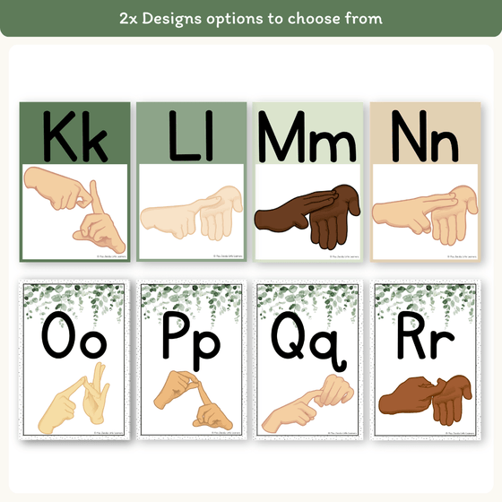 Auslan Alphabet Posters - Modern Botanical Theme - Miss Jacobs – Miss ...