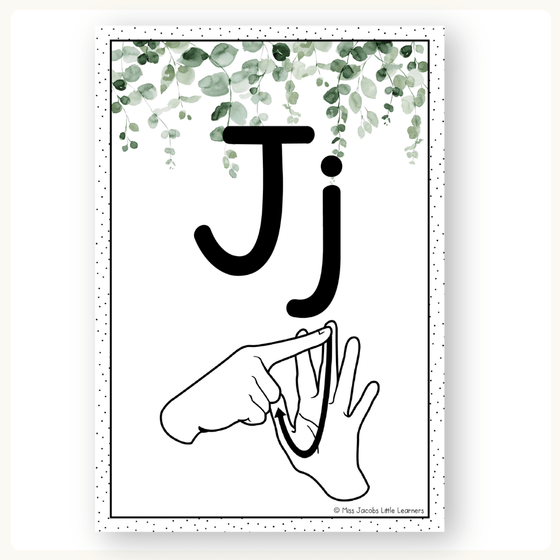 Auslan Alphabet Posters - Modern Botanical Theme - Miss Jacobs – Miss ...