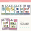 Australian Money Posters - Cutesy Pastel Math Decor - Miss Jacobs Little Learners