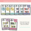 Australian Money Posters - Pastel Composition Notebook Math Decor - Miss Jacobs Little Learners