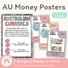 Australian Money Posters - Pastel Composition Notebook Math Decor - Miss Jacobs Little Learners