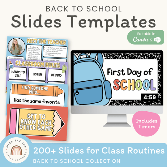 Back to School Slides Templates (Google Slides, PowerPoint, Canva)