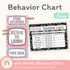 Behavior Chart, Tracker & Reward System - Pastel Composition Notebook Decor - Miss Jacobs Little Learners