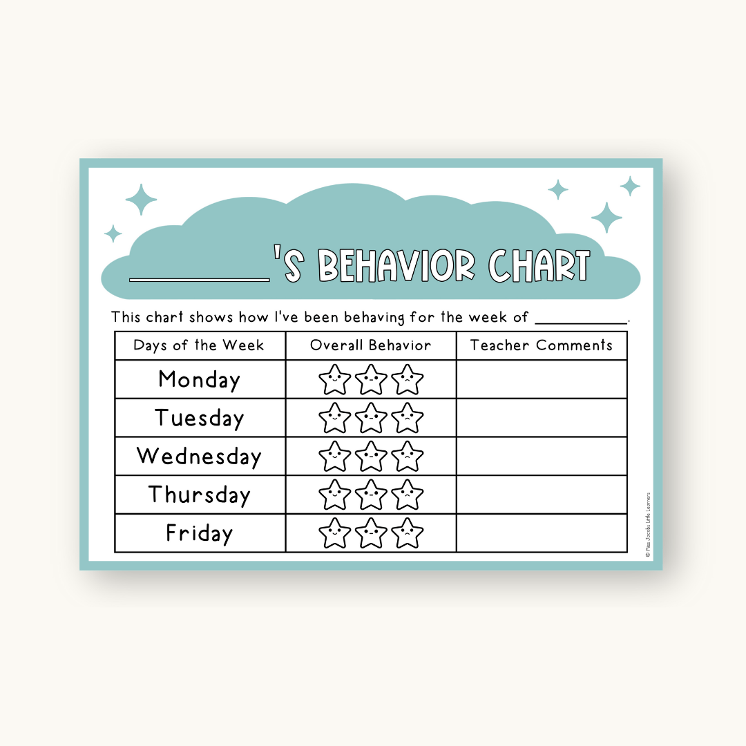 Behavior Clip Chart - Dreamy Space Decor - Miss Jacobs – Miss Jacobs ...