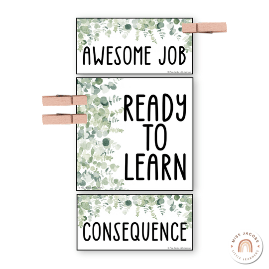Behavior Clip Chart - Modern Botanical Classroom Decor