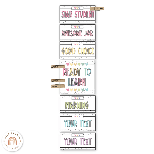 Behavior Clip Chart - Spotty Pastel Classroom Decor