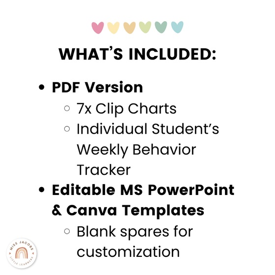 Behavior Clip Chart - Spotty Pastel Classroom Decor - Miss Jacobs Little Learners