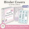Binder Covers and Spine Labels - Daisy Gingham Pastels Decor - Miss Jacobs Little Learners