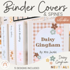 Binder Covers and Spines | Daisy Gingham Neutrals Classroom Decor | Editable - Miss Jacobs Little Learners