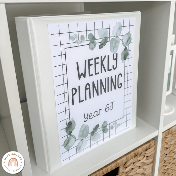 Binder Covers and Spines Template - Modern Botanical Decor - Miss Jacobs Little Learners