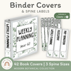 Binder Covers and Spines Template - Modern Botanical Decor - Miss Jacobs Little Learners